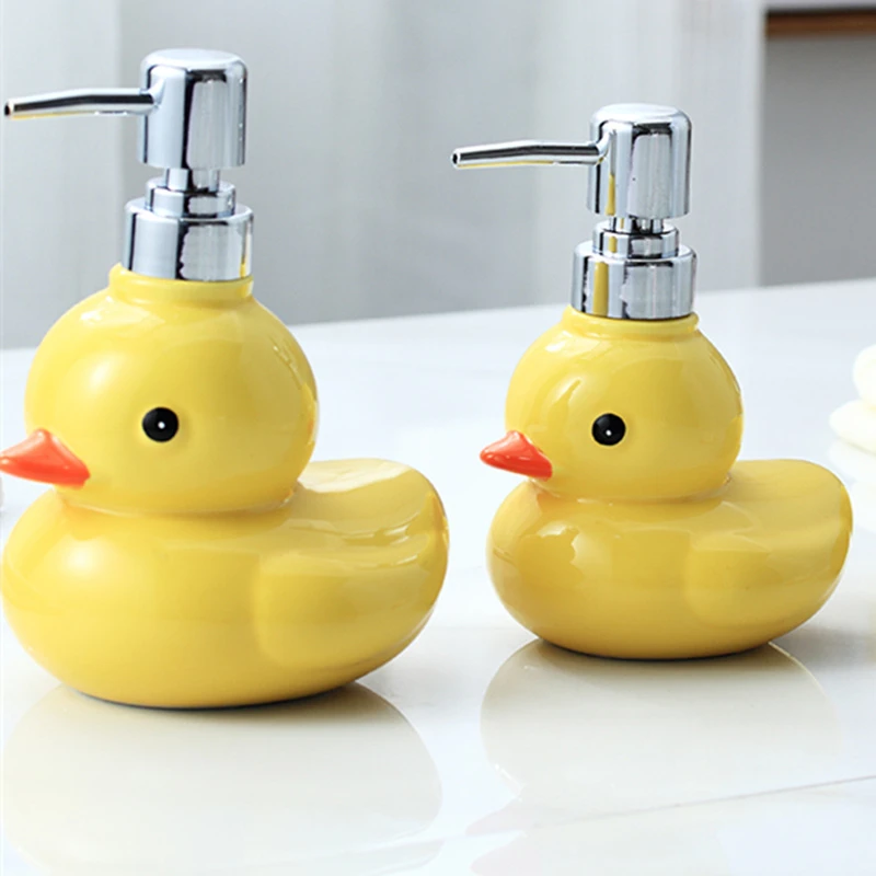 Rubber Duck Print Soap Dispenser