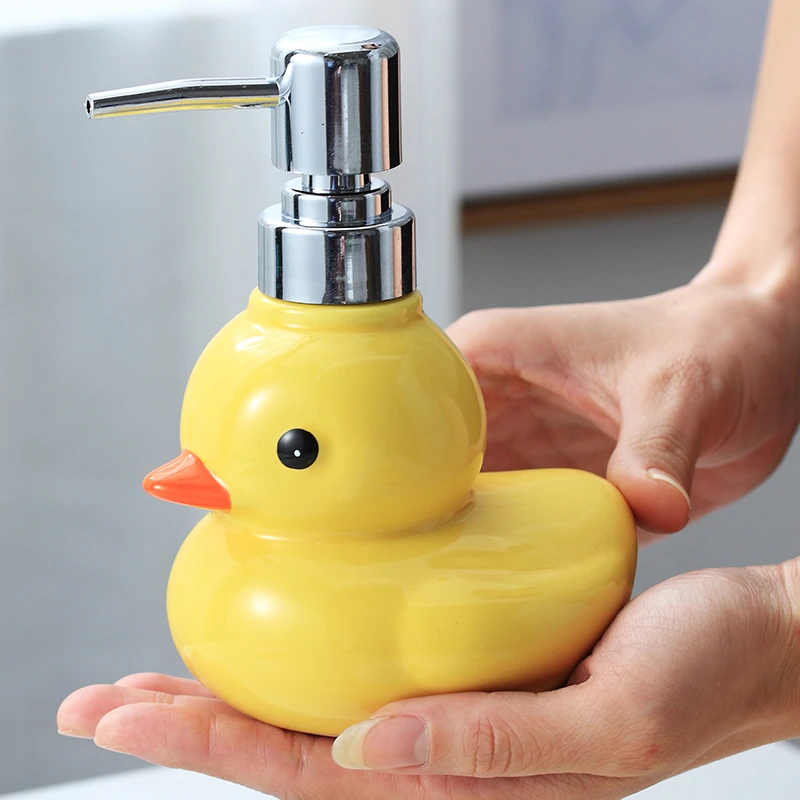 Rubber Duck Print Soap Dispenser