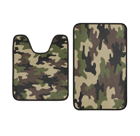 Camo Print Bathroom Floor Mats (2 piece)