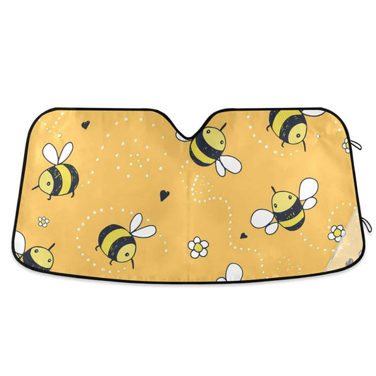 Bee Print Car Windshield Sun Shade