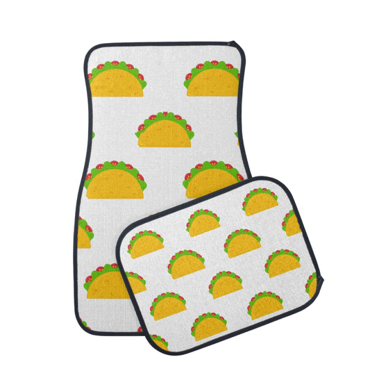 Taco Print Car Floor Mats (4 Pack)