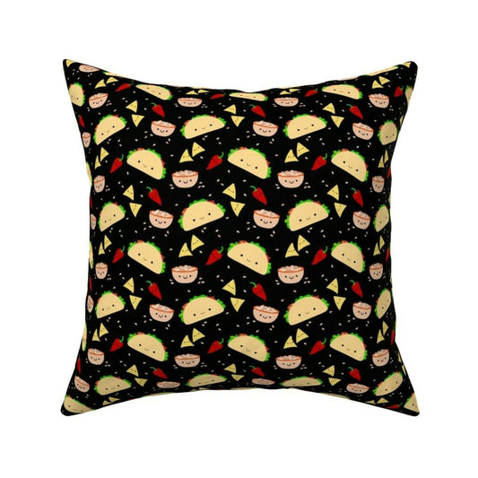 Taco Print Throw Pillowcase Covers (2 Pack)