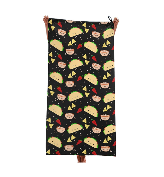 Taco Print Bath Towels (31.5"x63"in)